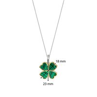 Collar Ti Sento Milano Mujer in Plata Malachite 6821MA - 6821MA